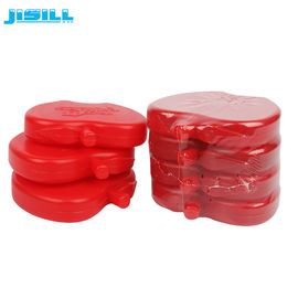 Confezioni di ghiaccio ad alta efficienza riutilizzabili, con BPA libero, di colore rosso, a forma di mela.