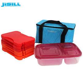 Pacco freddo caldo riutilizzabile rosso in plastica PP sicuro per la scatola del pranzo